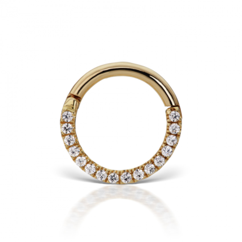 Diamond Horizontal Eternity Hoop Earring