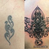 Aus Alt macht Neu, Cover-Up Mandala Tattoo.