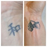 Cover-Up Tattoo am Handgelenk