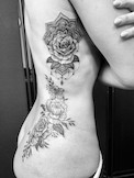 Mandala Blumen-Tattoo