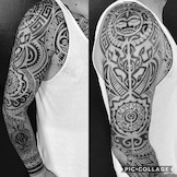 Maori-Sleeve! Auch hier ein Maori komplett Arm Tattoo.