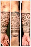 Mandala Tattoo auf dem Unterarm, Männer Tattoo. 