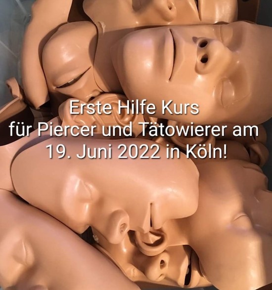 News: Zertifizierter Erste Hilfe Kurs für Piercer*innen und Tätowierer*innen