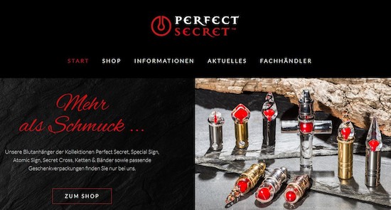 News: Perfect Secret Blutanhänger - Individueller kann ein Schmuck nicht sein.